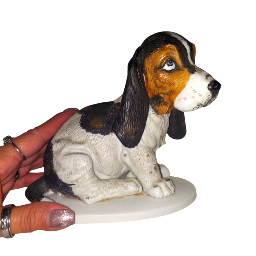 Vintage Homco 1983 Bassett Hound Porcelain Figurine - Picture 2 of 5